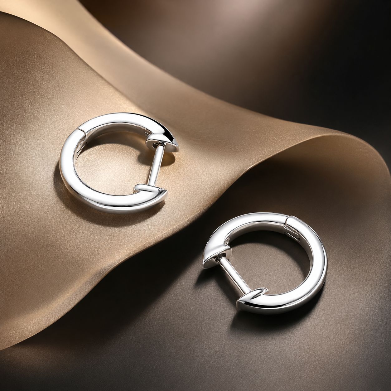 925 Sterling Silver Plated Black Gold Earrings for Women
