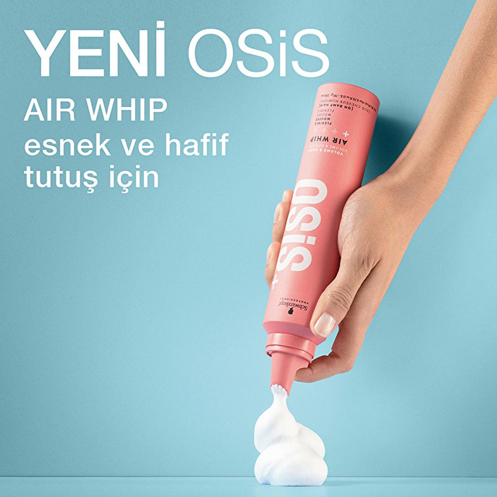 Osis Hair Styling Mousse - Air Whip 200ml - Flexible Hold, Heat Damage Protection
