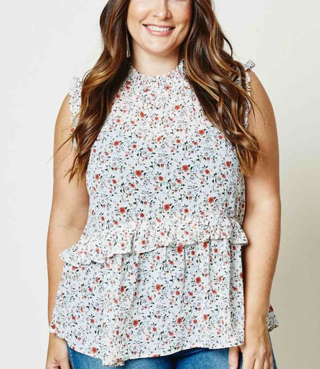 Faye Curvy Floral Tank