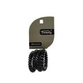 For Your Beauty Black Cable Hair Ties 4-Pack: No Crease Hair Elastics, Stylish Ponytail Holders & Hair Styling Accessories