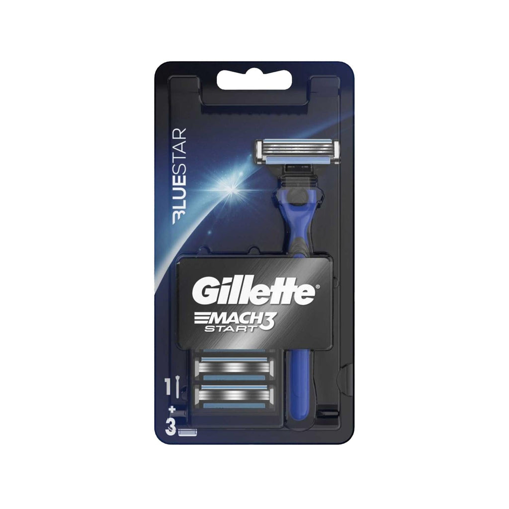 Gillette Mach3 Start Bluestar Razor with 3 Refill Blades