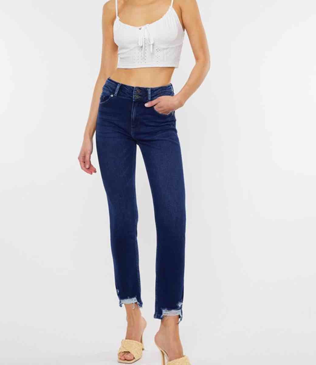 Cadence Ultra High Rise Slim Straight - Super Dark