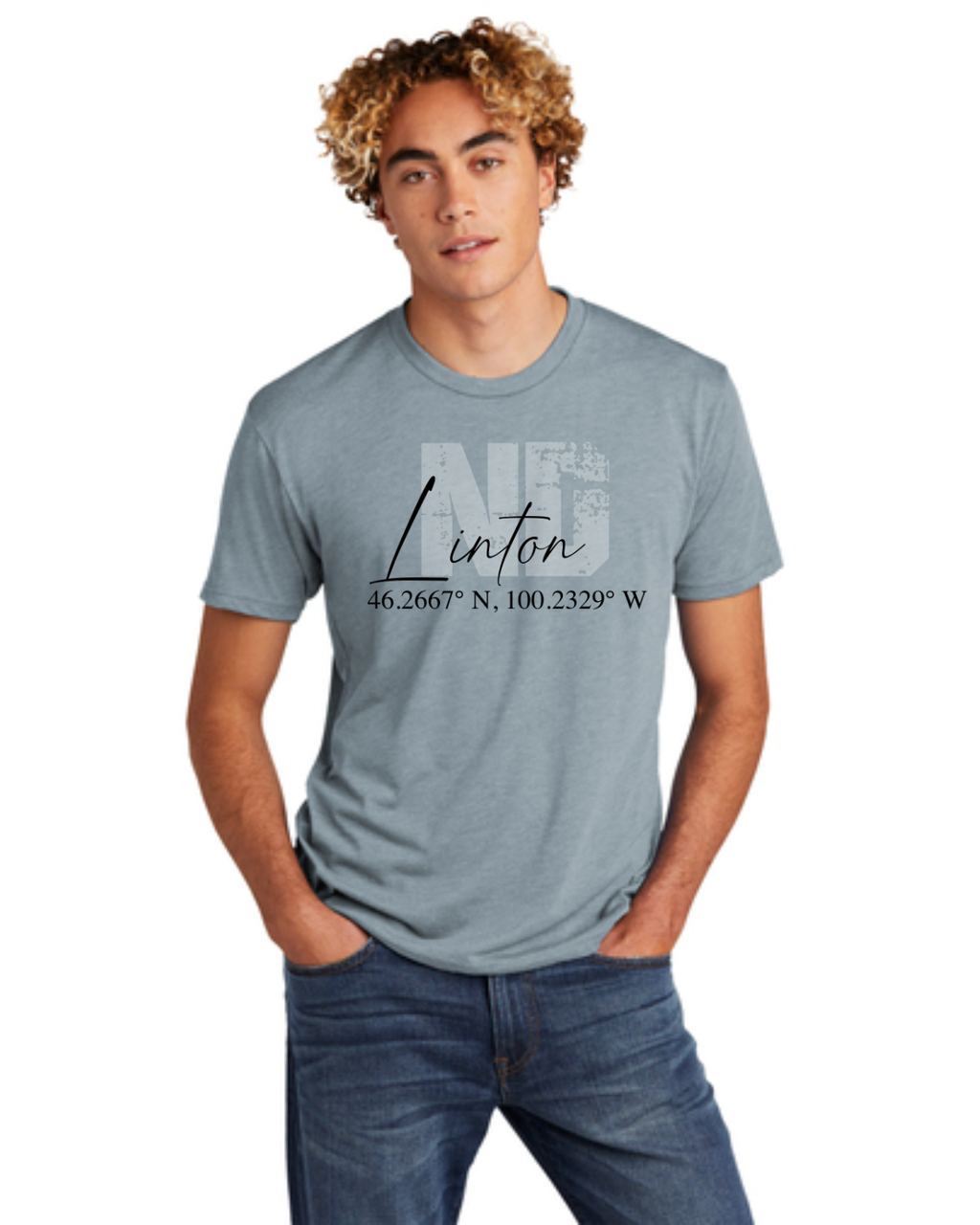Linton ND Coordinates Tee - Stonewash Denim