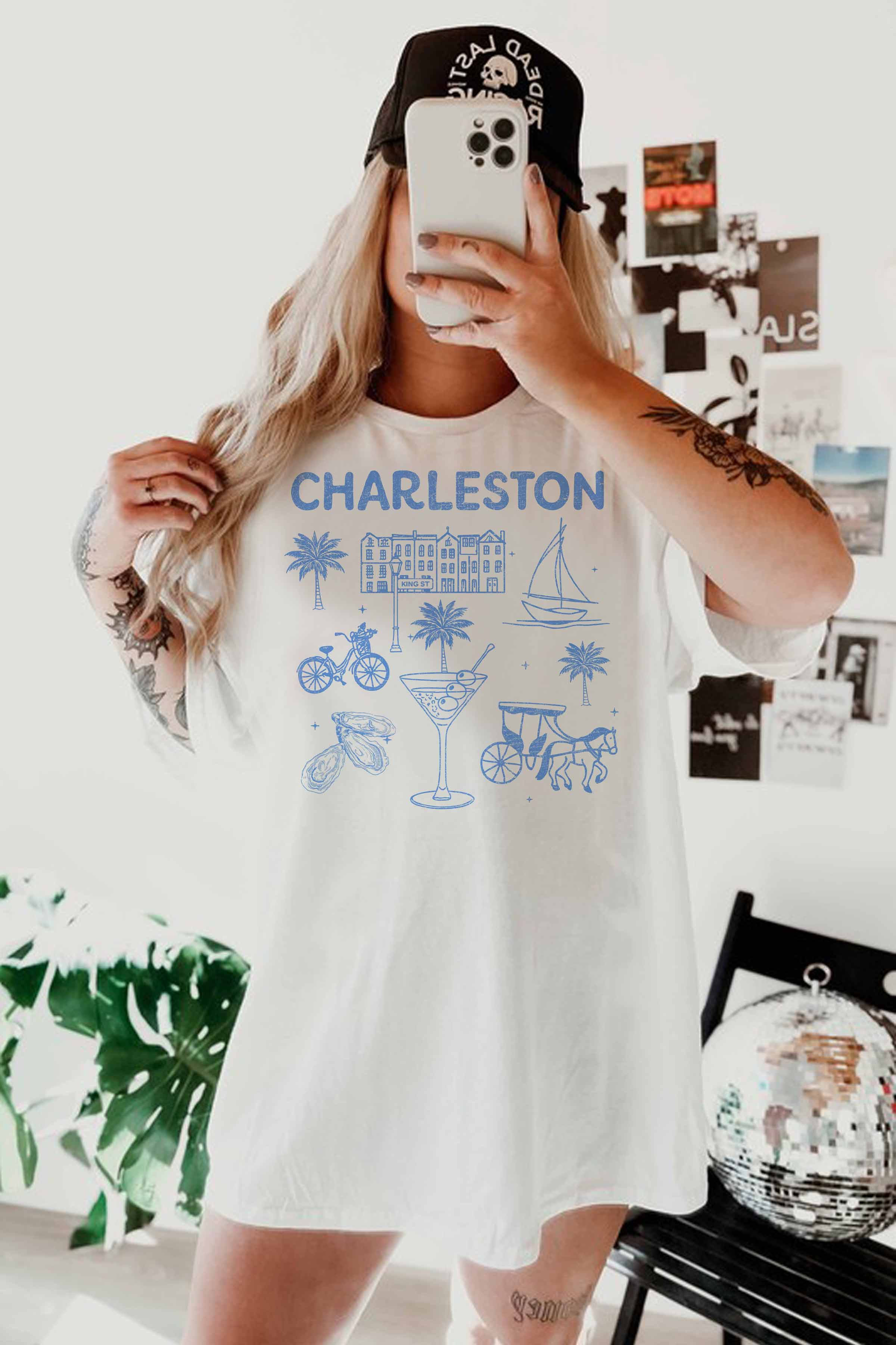 GOOD DAY STREET - CHARLESTON OVERSIZED TEE: WHITE / M/L