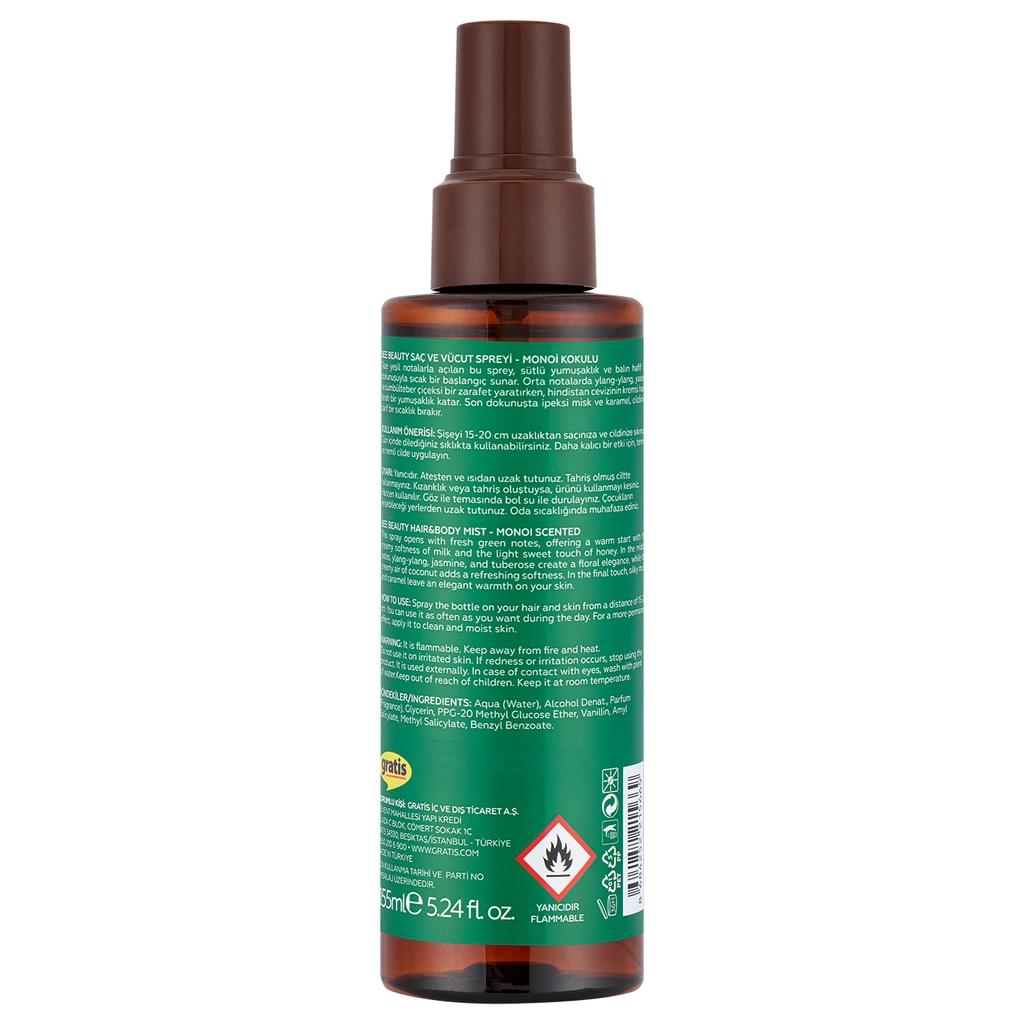 Bee Beauty Monoi Hair & Body Mist Tropical Scent 155 ml