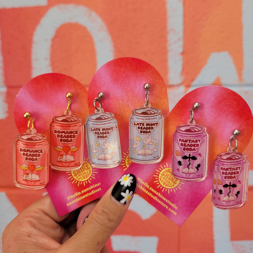 "Romance Reader Soda" Earrings