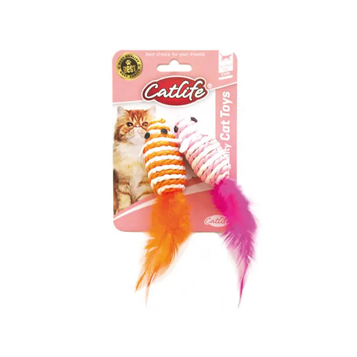 Catlife Colorful Mouse Cat Toy Set 2-Pack