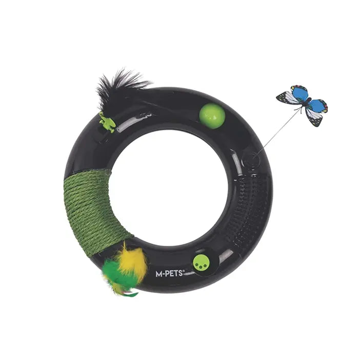 M-Pets Halo Eco Cat Toy with Scratching Pad and Massager