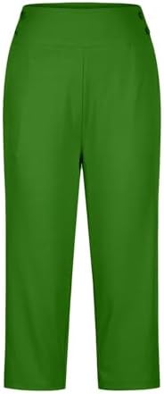 Capri Pants for Women Plus Size High Waisted Stretch Cropped Golf Workout Yoga
