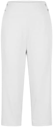 Capri Pants for Women Plus Size High Waisted Stretch Cropped Golf Workout Yoga