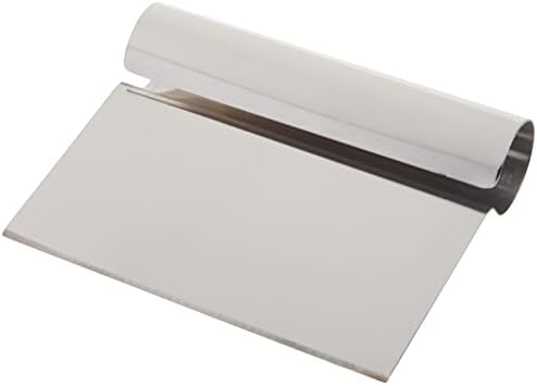 Winco 5 1/4" x 4 1/4" Stainless Steel Dough Scraper