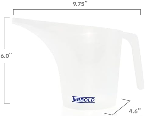Funnel Pitcher with Spout 2pc Set | 1 Liter Plastic Measuring Pitchers
