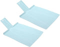 uxcell 2Pcs Foldable Cutting Board 15"x8.5" Plastic Folding Mat Light Blue