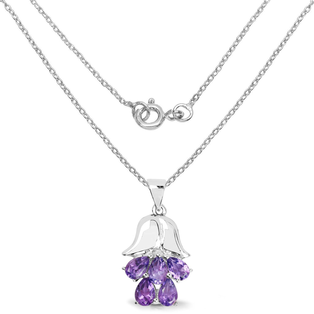 1.85 Carat Genuine Amethyst .925 Sterling Silver Pendant