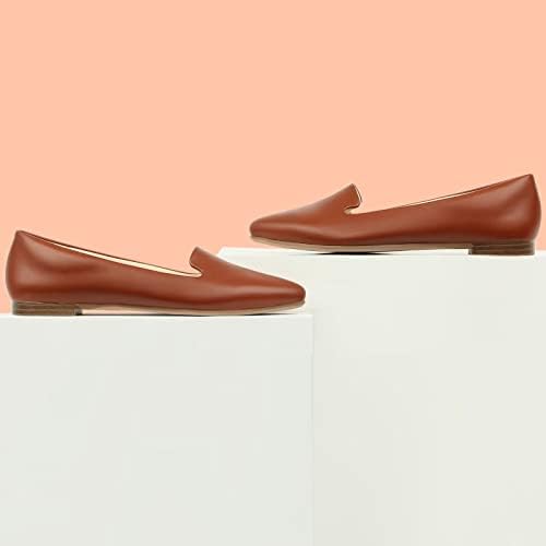 MUSSHOE Flats for Women Pointed Toe-Comfortable Business Casual Work Shoes
