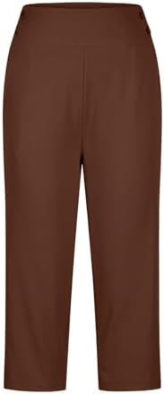 Capri Pants for Women Plus Size High Waisted Stretch Cropped Golf Workout Yoga