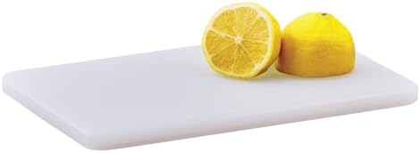 Winco 6" x 10" White Heavy-Duty Plastic Cutting Board