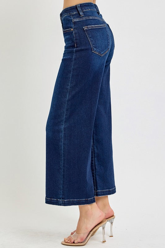 Lettie High Rise Crop Wide Jeans