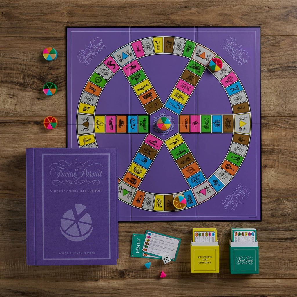 4-Pack Vintage Bookshelf Assortment of Classic Board Games