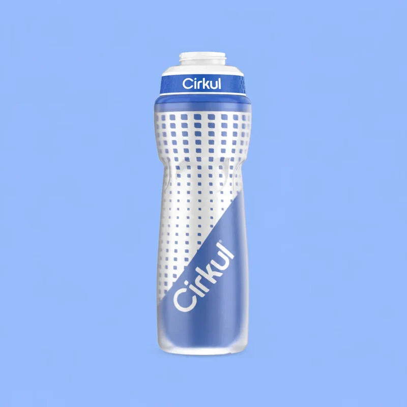 Cirkul 22oz. Navy Plastic Grip Squeeze Water Bottle & Sport Lid, BPA-Free, Non-Slip Design for Gym, Biking & Sports