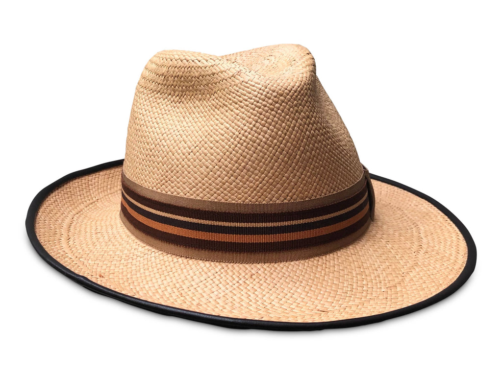 Cha Cha's House of Ill Repute - Royal - Panama Straw Fedora: Camel / Small 22/22.5