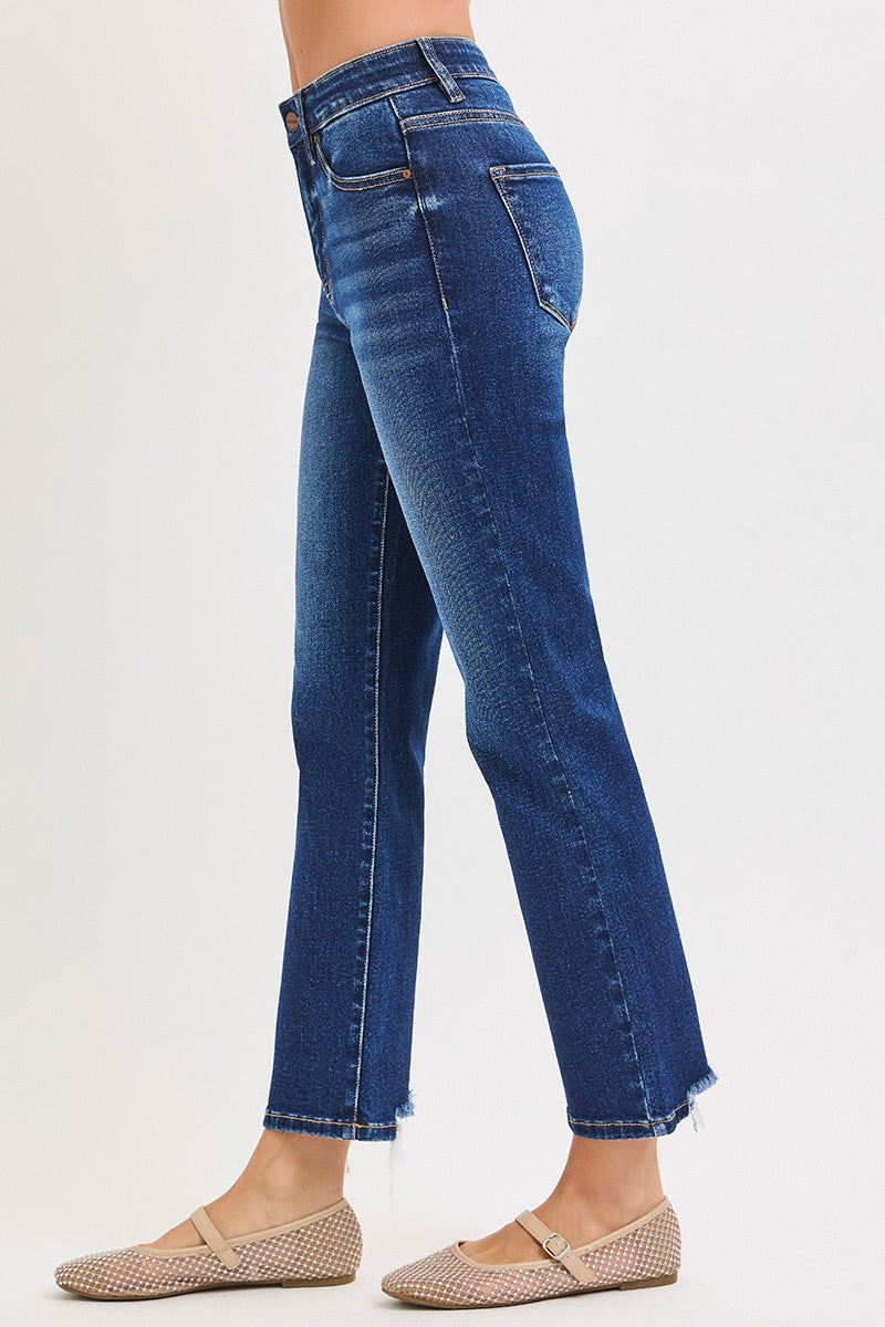 Sophia High Rise Crop Straight Jean