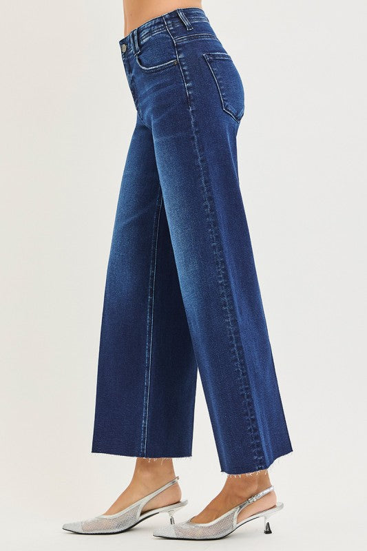 Ryann High Rise Ankle Wide Jeans
