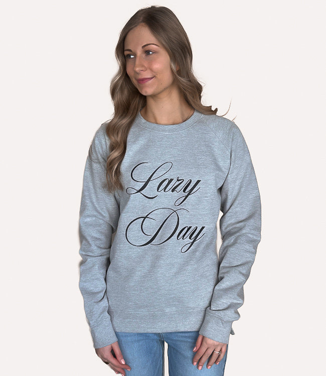Lazy Day Graphic Crew - Athletic Heather