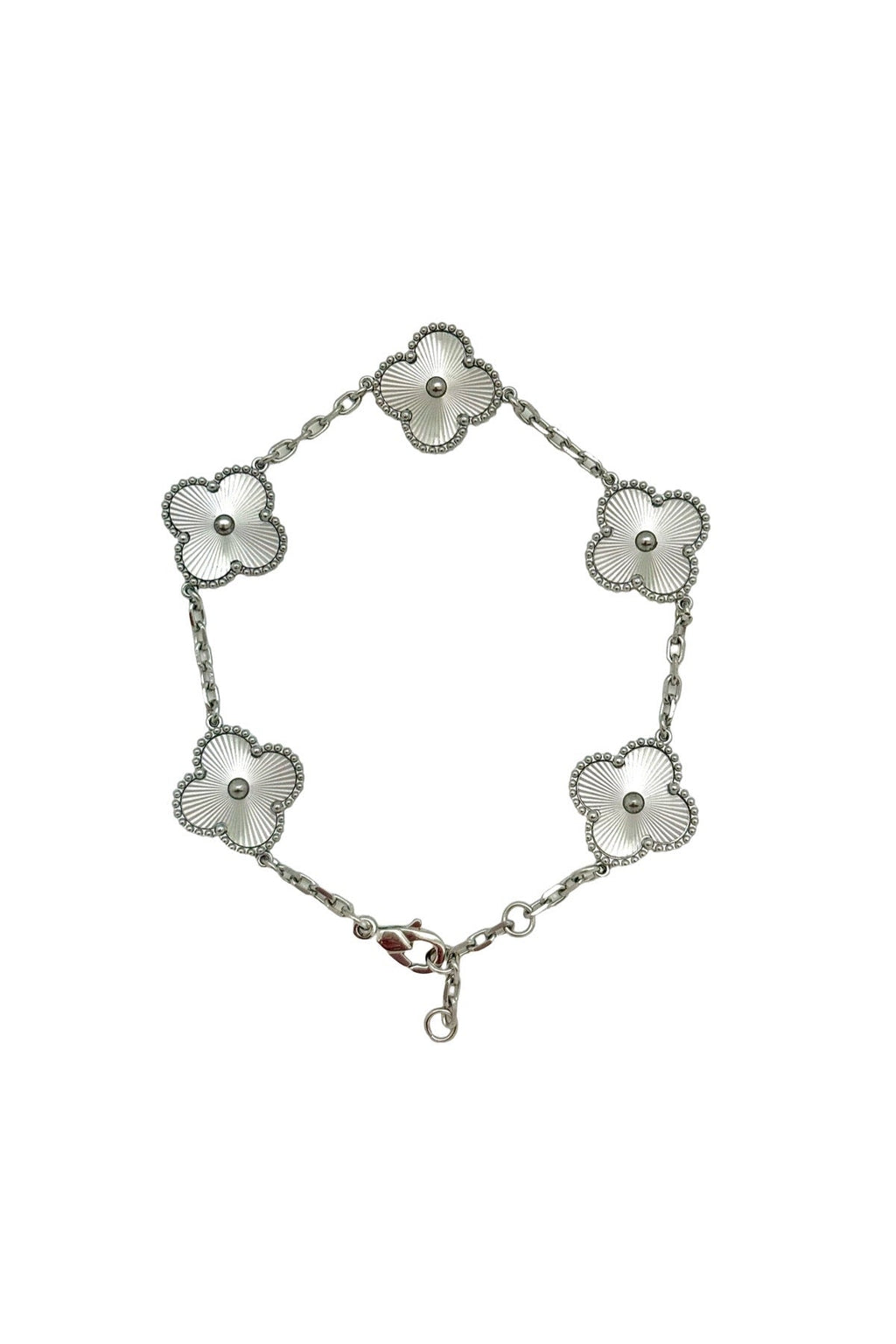 5 Silver Clover Bracelet