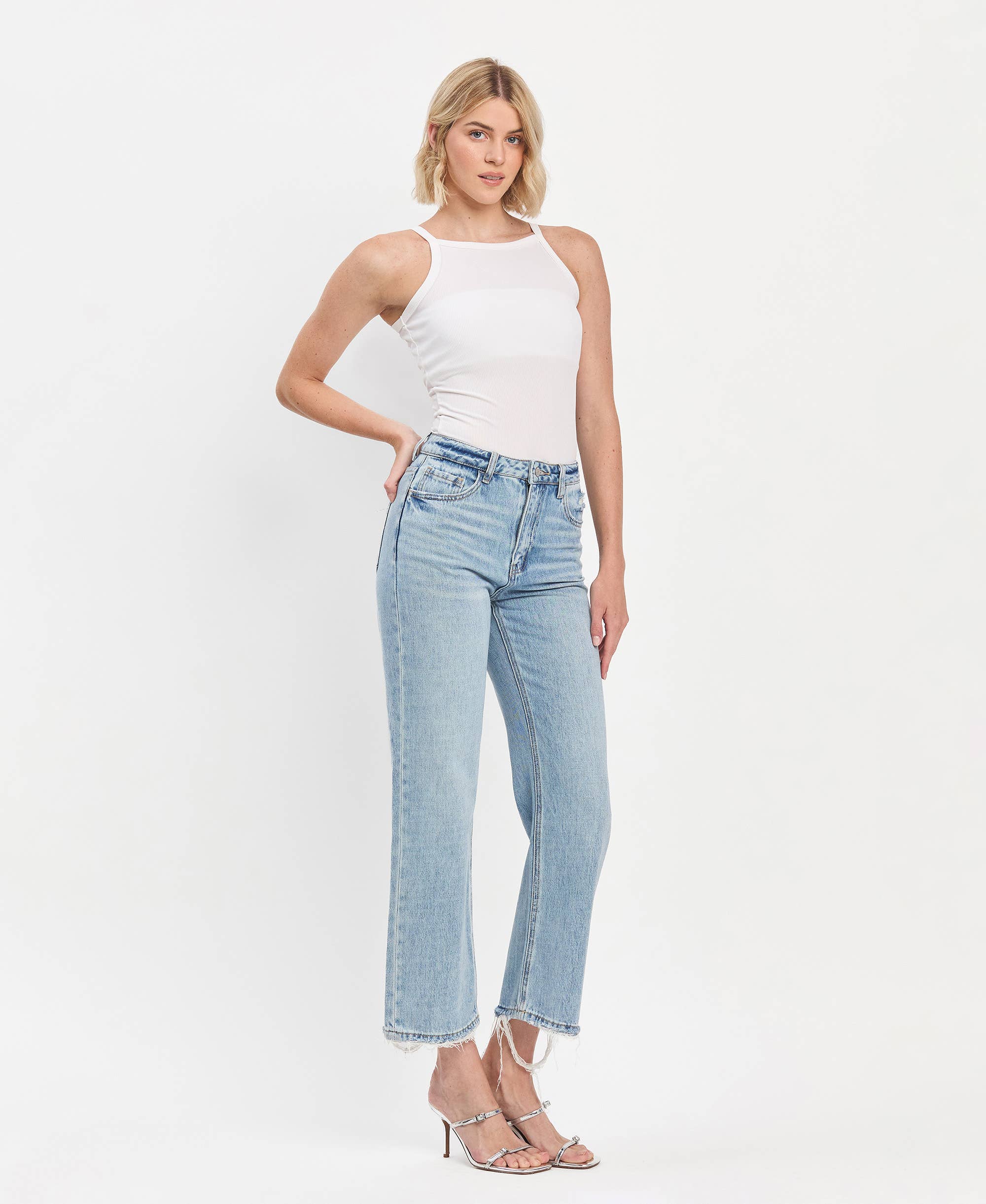 Lina 90's High Rise Ankle Slim Jean