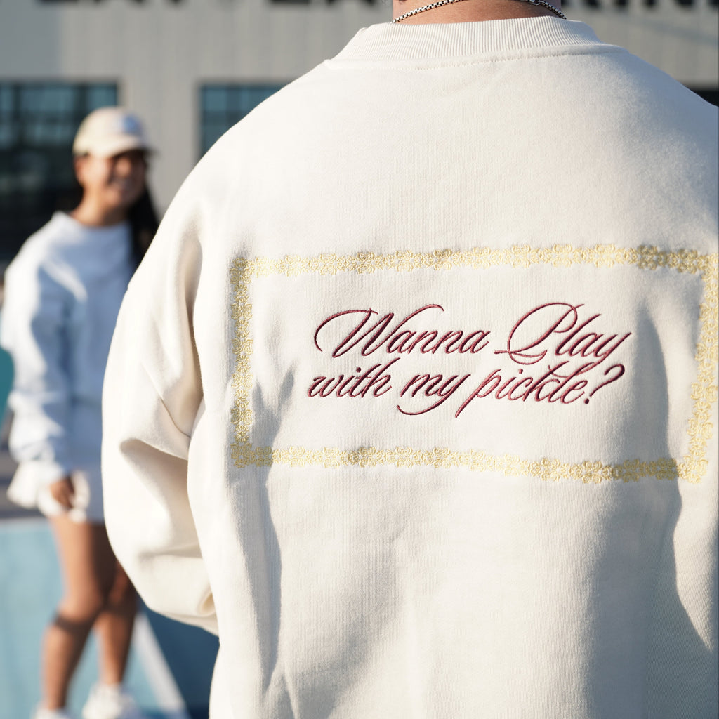 ARTI “Wanna Play With My Pickle?” Crewneck – Ivory