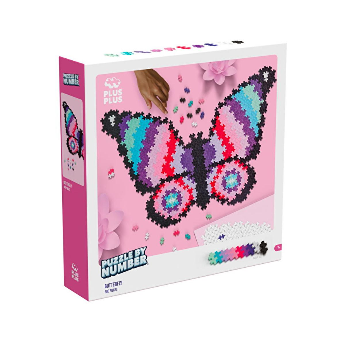 Plus Plus 800-Piece Butterfly Jigsaw Puzzle for Kids - Educational Toy for Creative Play and Problem-Solving Skills