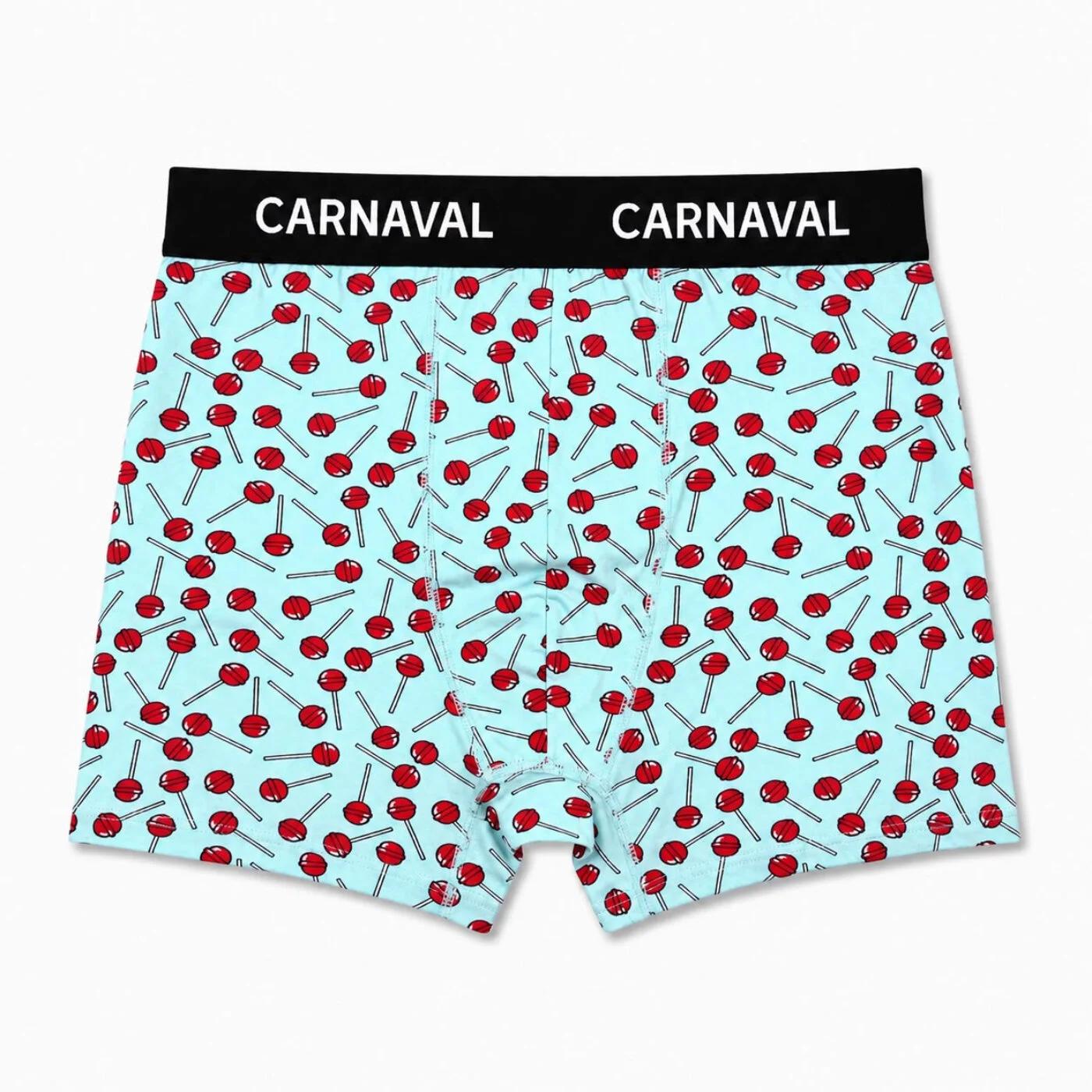 Carnaval Socks Lollipop Pattern Men's Boxer Briefs Large 1 Count