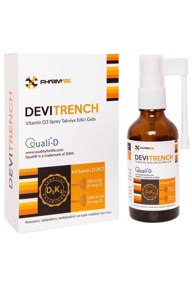 Devitrench D3K2 Portable Spray Product - 40 ml Spray Bottle for Personal Care