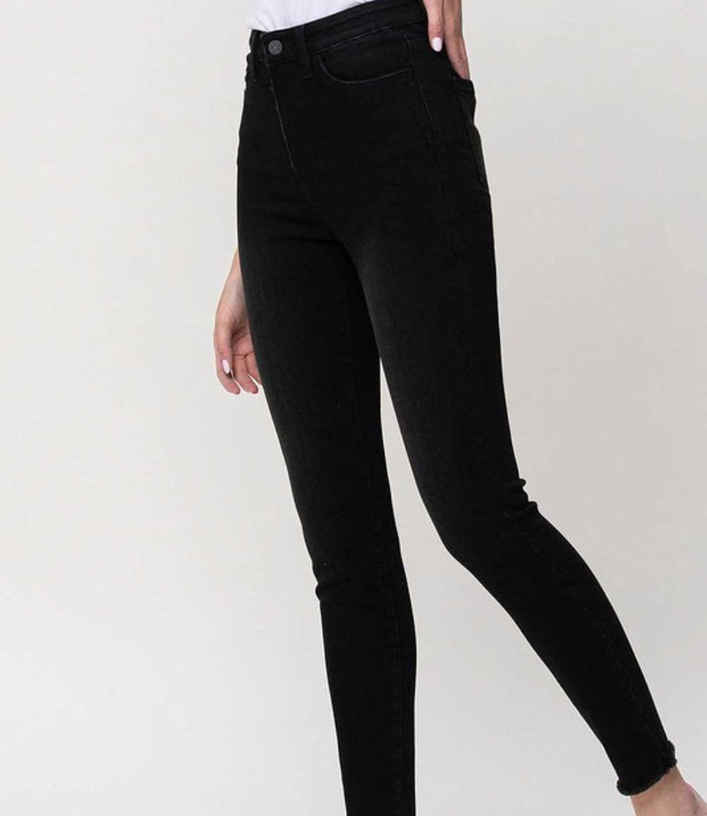 Sawyer High Rise Ankle Skinny - Washed Black