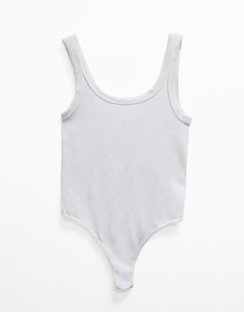 Ribbed Scoop Neck & Back Bodysuit