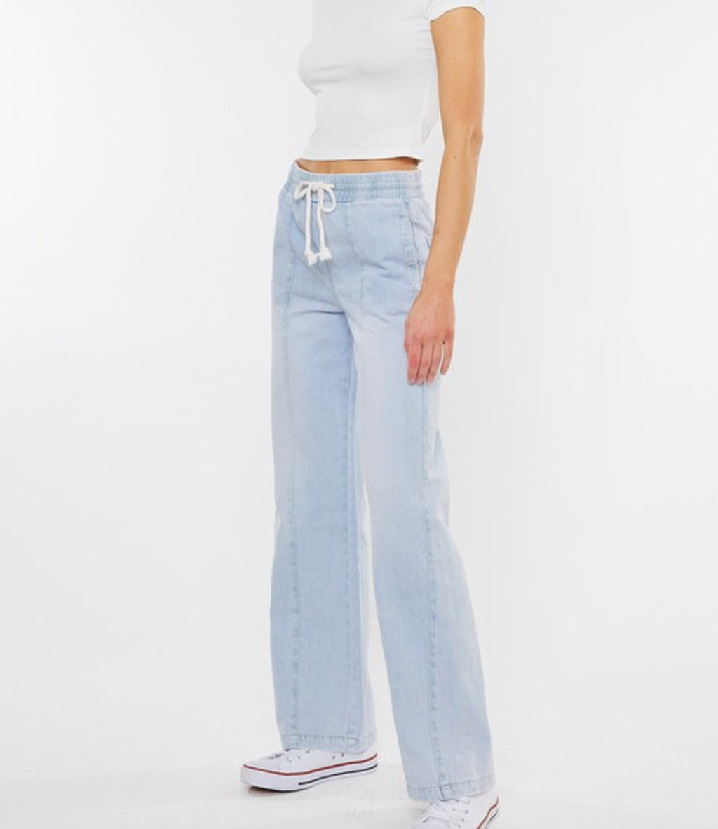 Alina High Rise Pull On Wide Flare
