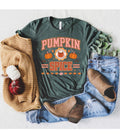 Pumpkin Spice Stripes Graphic Tee - Forest