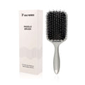 Eagle Fortress Boar Bristle Paddle Brush - Grey