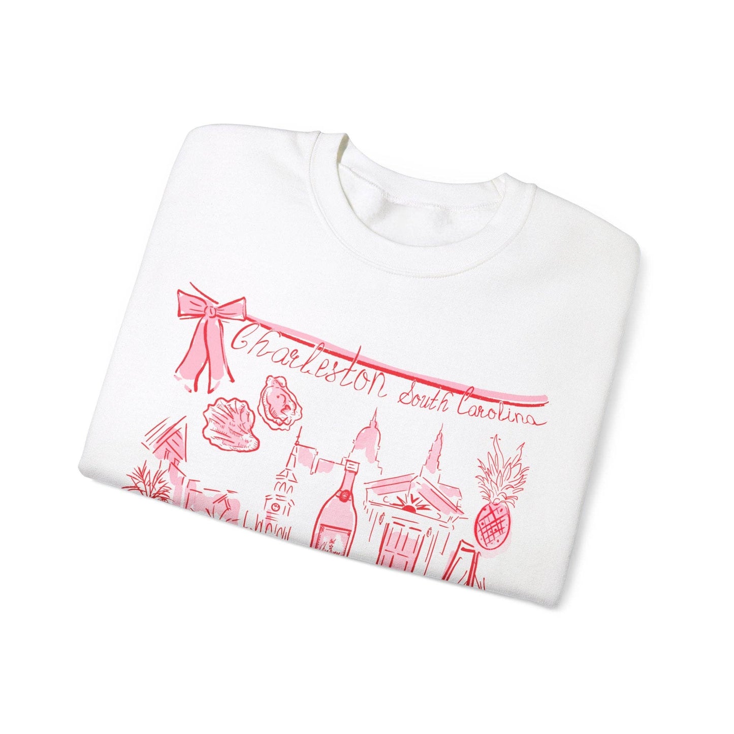 Rebecca Illustrated - CHARLESTON - Crewneck: Light Pink / M