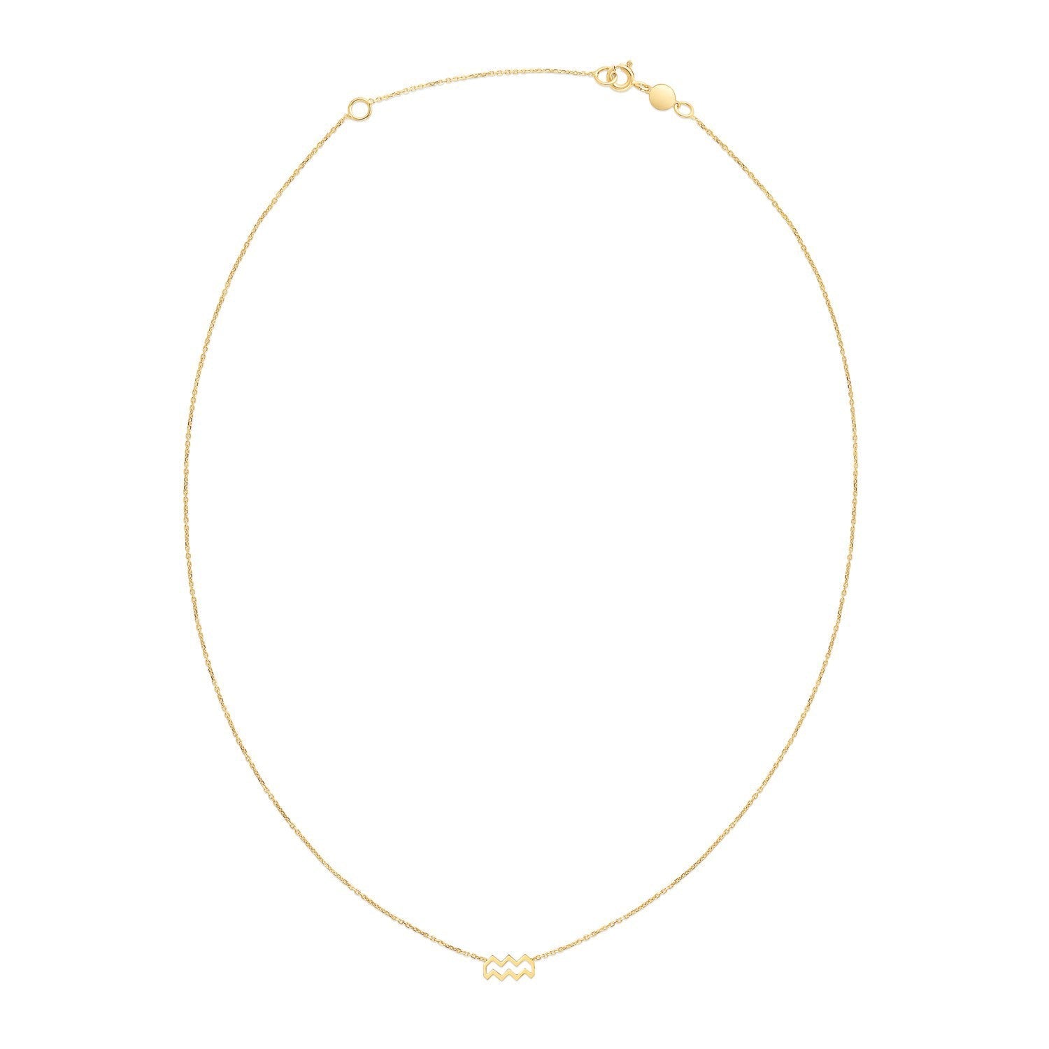 14K Yellow Gold Aquarius Necklace