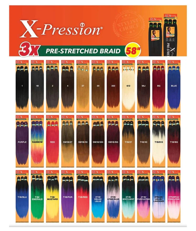 Sensationnel X-Pression 2X Pre-Stretched Braiding Hair 48"