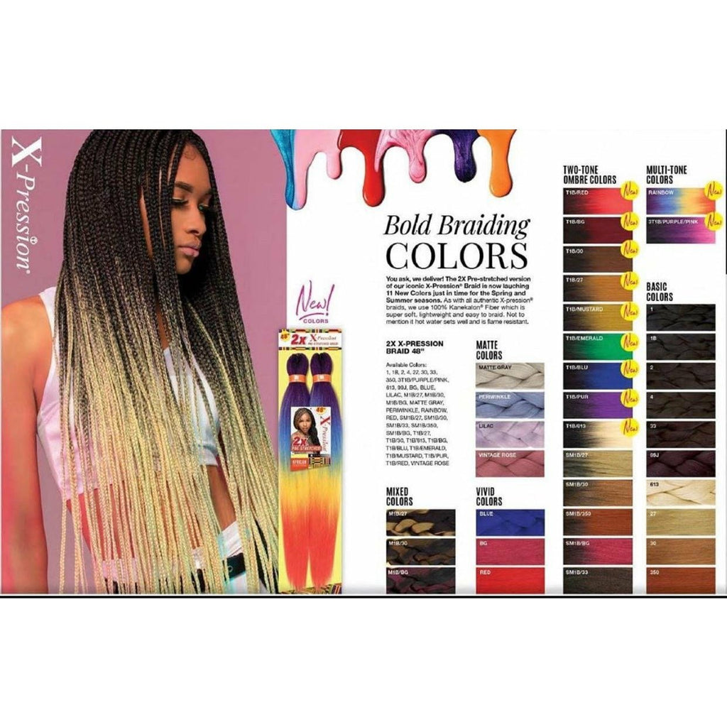 Sensationnel X-Pression 2X Pre-Stretched Braiding Hair 48"