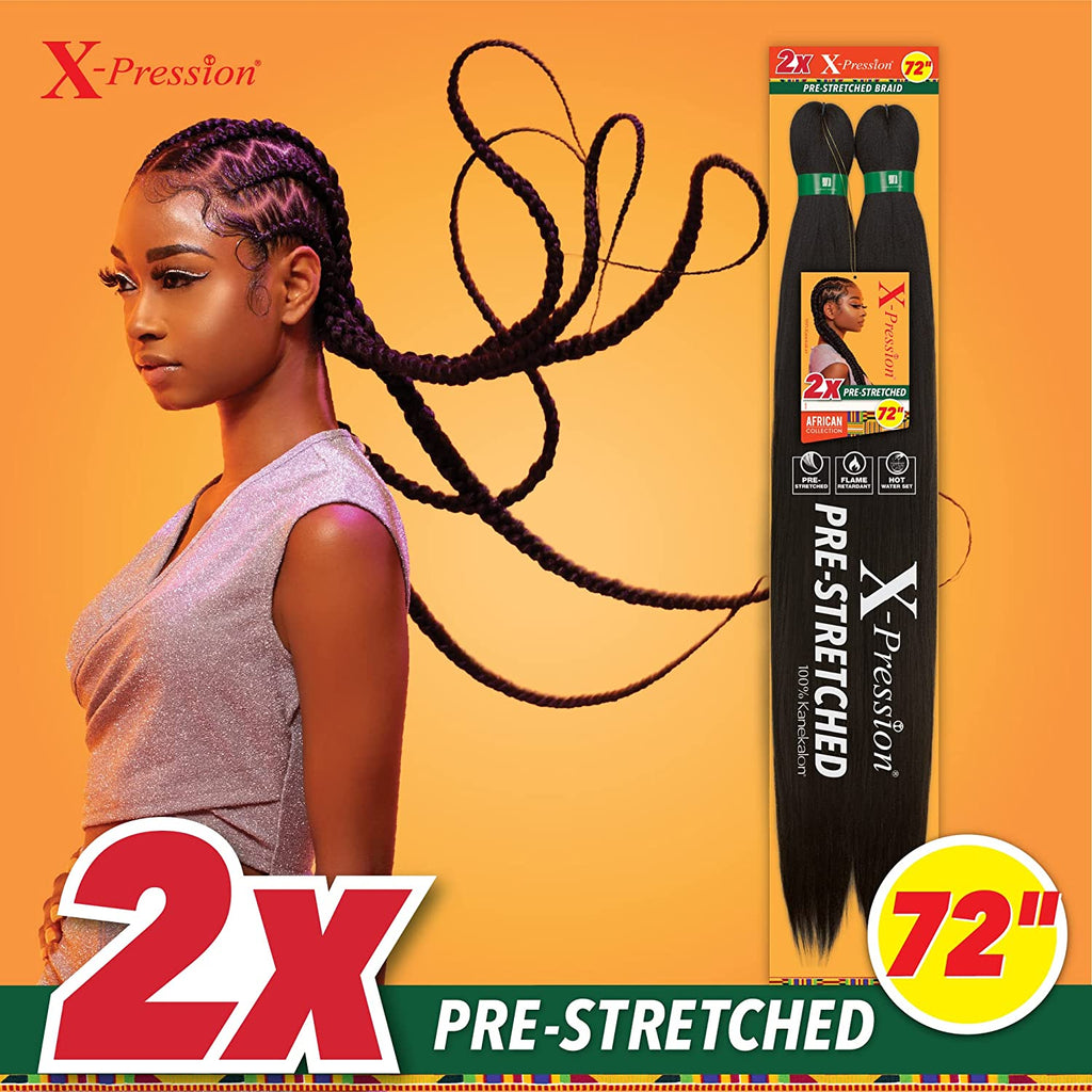 Sensationnel X-Pression 2X Pre-Stretched Braiding Hair 72"