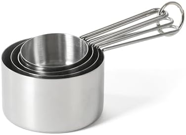 Martha Stewart Richburn 4-Piece Stainless Steel Measuring Cups Set – Durable