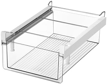 Large Fridge Drawer Organizer 14in-20in Upgradation Refrigerator Undershelf
