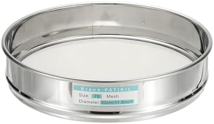 PATIKIL 70 Mesh Lab Sieve, 11.8" Diameter Sifting Screen 304 Stainless Steel
