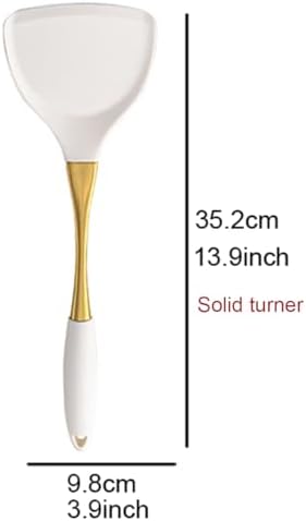 1-piece White and Gold Silicone Cooking Utensils, Kitchen Essentials