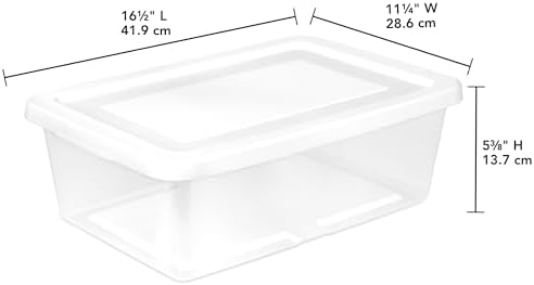 Sterilite Storage Box Stackable Tote, 12 Quart, 60 Pack