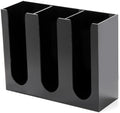Acrylic Coffee Cup and Lid Storage Organizer Holder, 3 Compartments Disposable